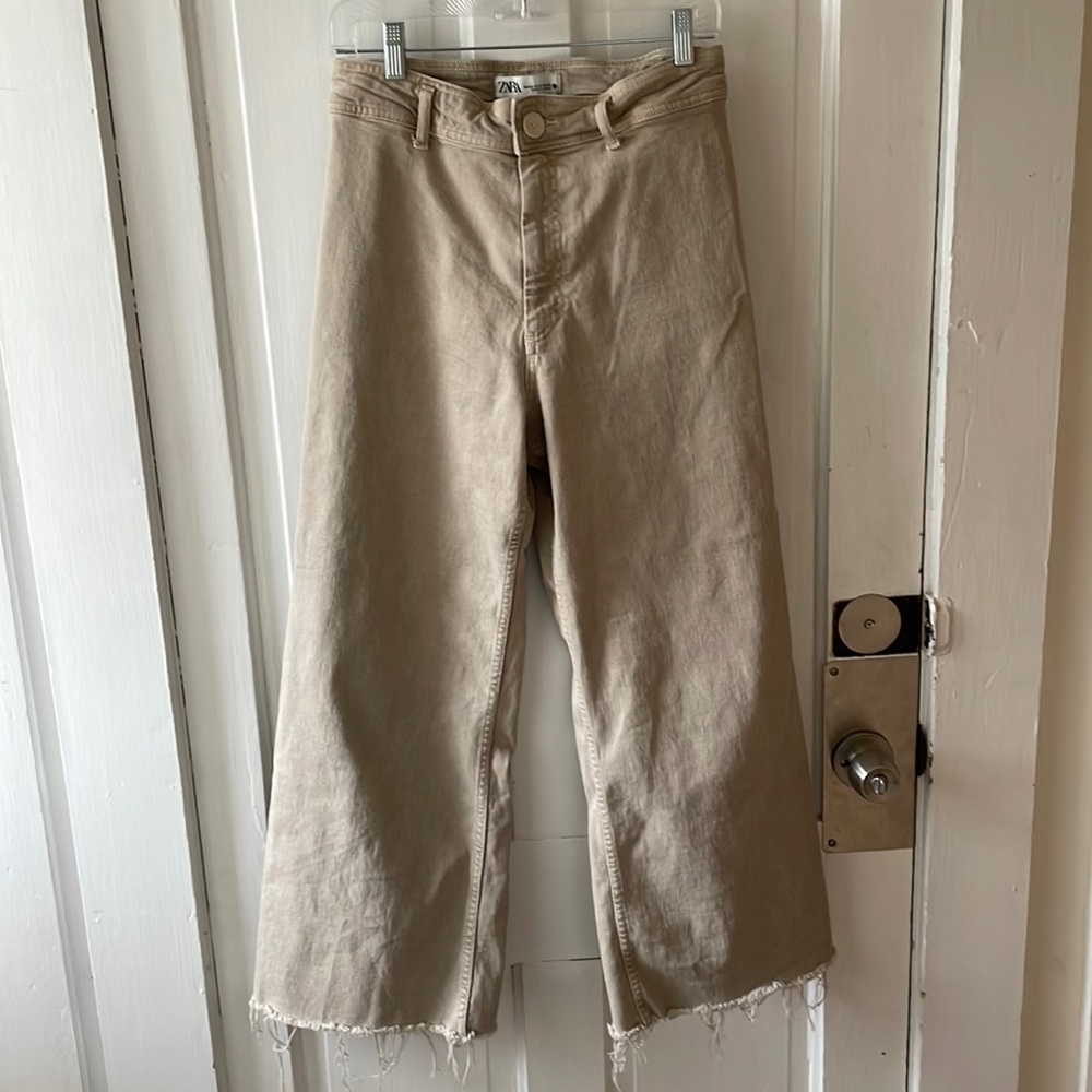 ZARA Marine Wide Leg Pant Cream